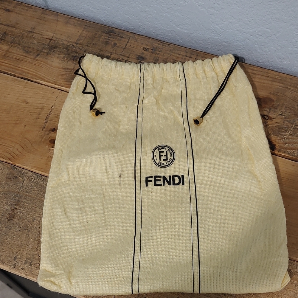 Fendi Cream Drawstring Bag
